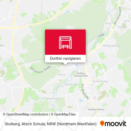 Stolberg, Atsch Schule Karte