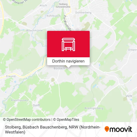 Stolberg, Büsbach Bauschenberg Karte