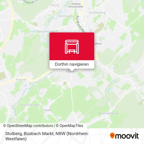 Stolberg, Büsbach Markt Karte