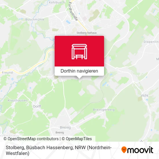 Stolberg, Büsbach Hassenberg Karte