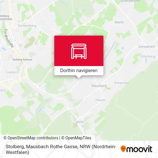 Stolberg, Mausbach Rothe Gasse Karte