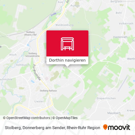 Stolberg, Donnerberg am Sender Karte