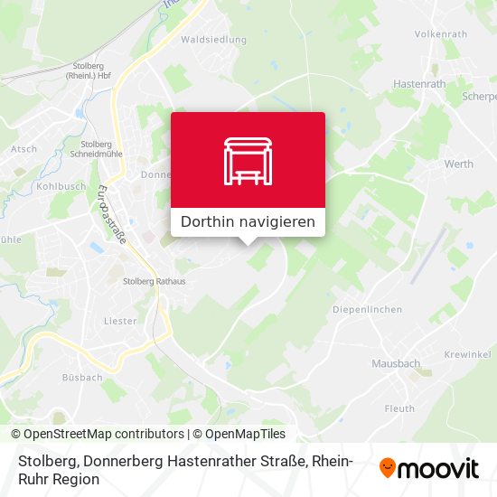 Stolberg, Donnerberg Hastenrather Straße Karte