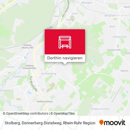 Stolberg, Donnerberg Distelweg Karte