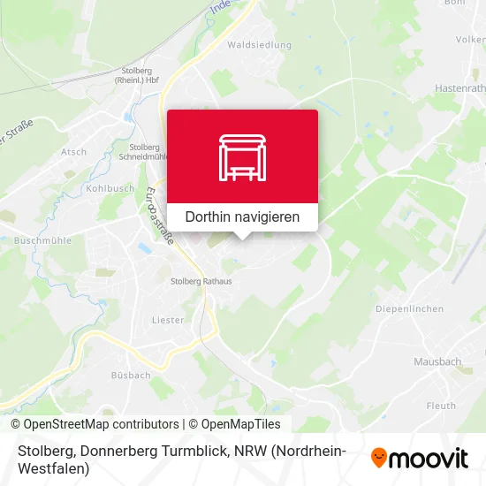 Stolberg, Donnerberg Turmblick Karte