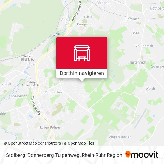 Stolberg, Donnerberg Tulpenweg Karte