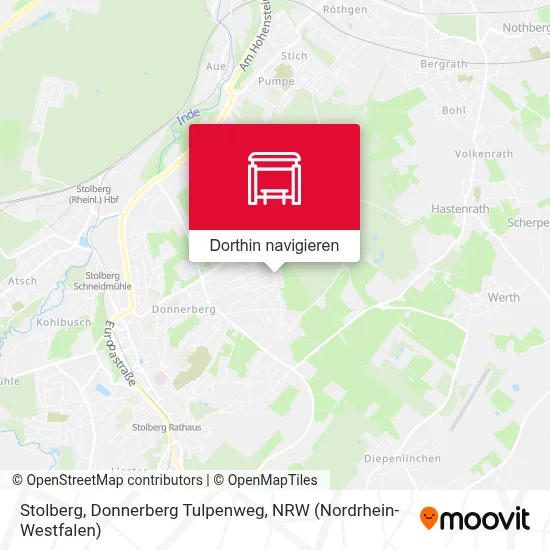 Stolberg, Donnerberg Tulpenweg Karte