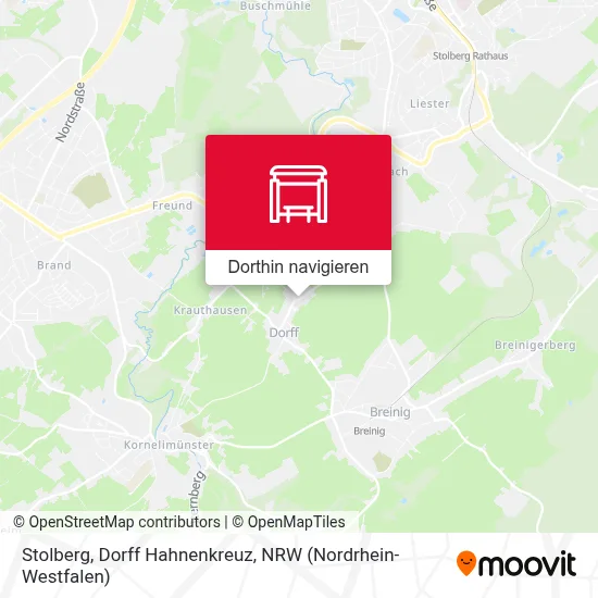 Stolberg, Dorff Hahnenkreuz Karte