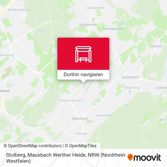 Stolberg, Mausbach Werther Heide Karte