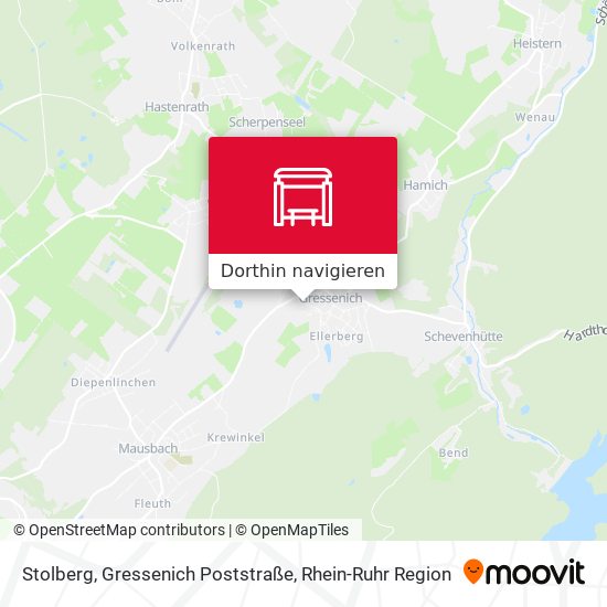Stolberg, Gressenich Poststraße Karte