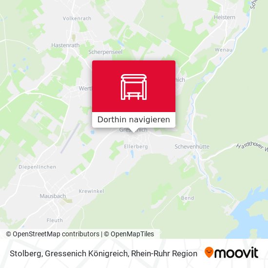 Stolberg, Gressenich Königreich Karte