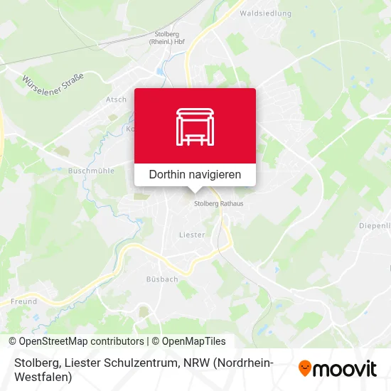 Stolberg, Liester Schulzentrum Karte