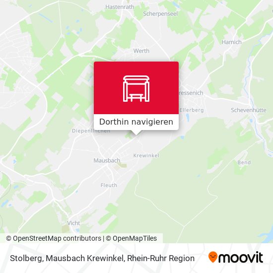 Stolberg, Mausbach Krewinkel Karte