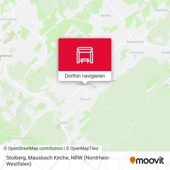 Stolberg, Mausbach Kirche Karte