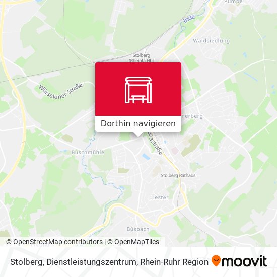 Stolberg, Dienstleistungszentrum Karte