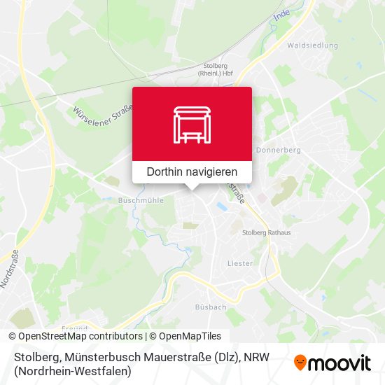 Stolberg, Münsterbusch Mauerstraße (Dlz) Karte