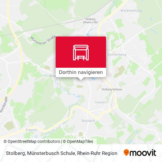 Stolberg, Münsterbusch Schule Karte