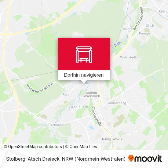 Stolberg, Atsch Dreieck Karte