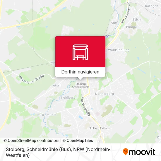 Stolberg, Schneidmühle (Bus) Karte