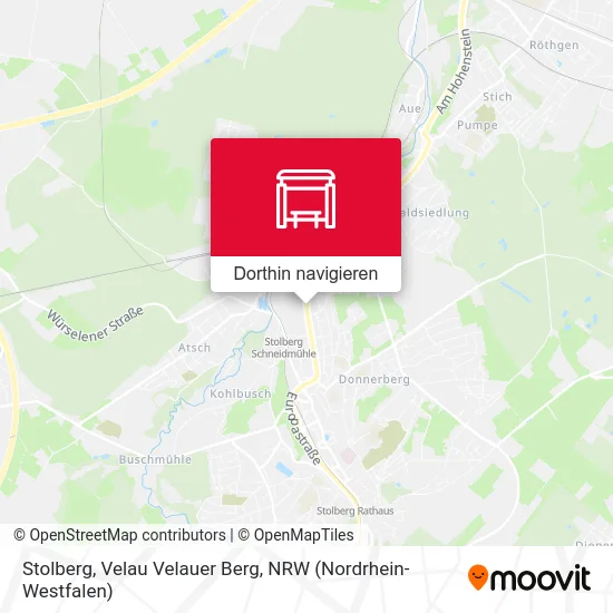 Stolberg, Velau Velauer Berg Karte