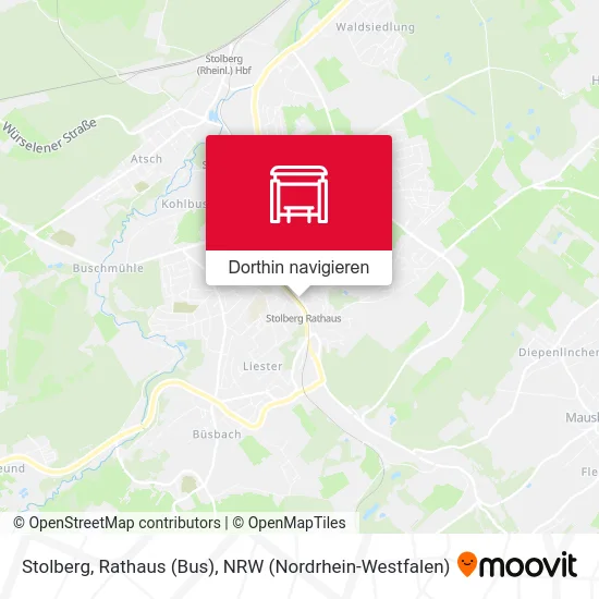 Stolberg, Rathaus (Bus) Karte