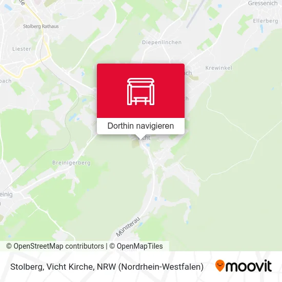 Stolberg, Vicht Kirche Karte