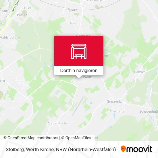 Stolberg, Werth Kirche Karte