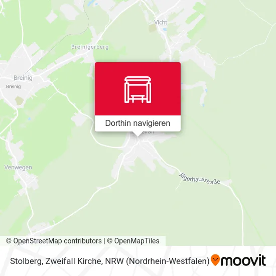 Stolberg, Zweifall Kirche Karte