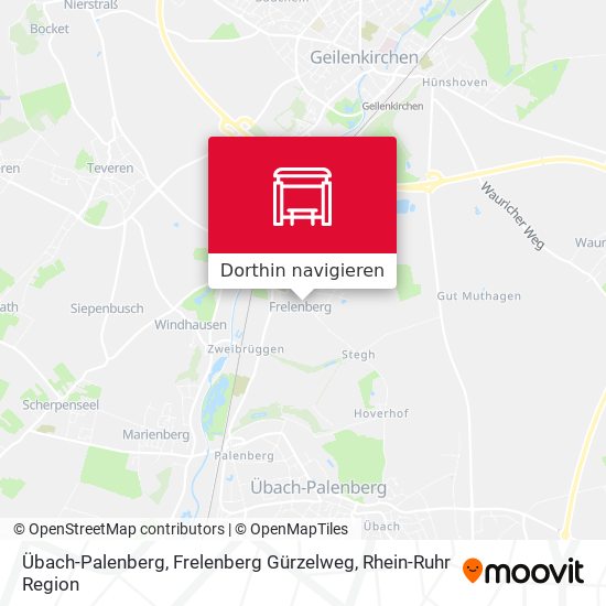 Übach-Palenberg, Frelenberg Gürzelweg Karte