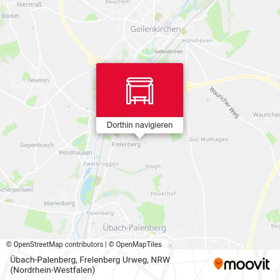 Übach-Palenberg, Frelenberg Urweg Karte