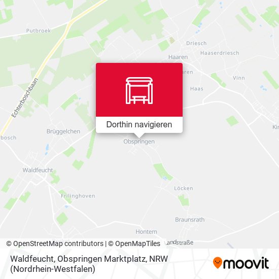 Waldfeucht, Obspringen Marktplatz Karte