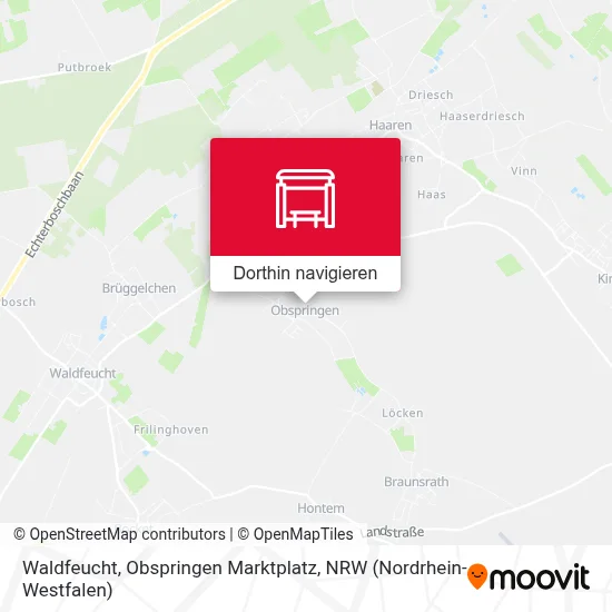 Waldfeucht, Obspringen Marktplatz Karte