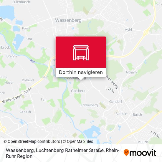 Wassenberg, Luchtenberg Ratheimer Straße Karte