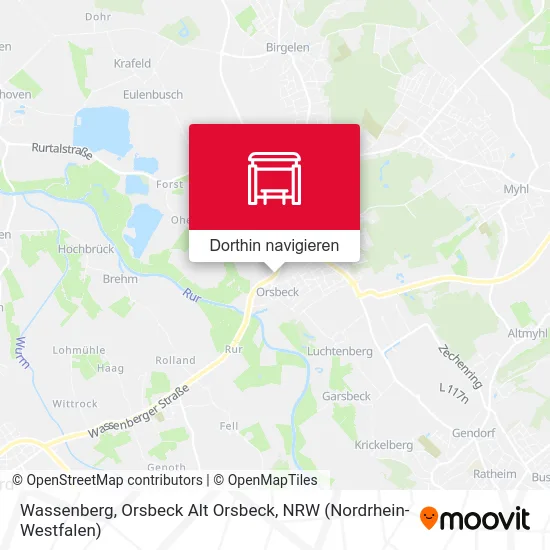 Wassenberg, Orsbeck Alt Orsbeck Karte