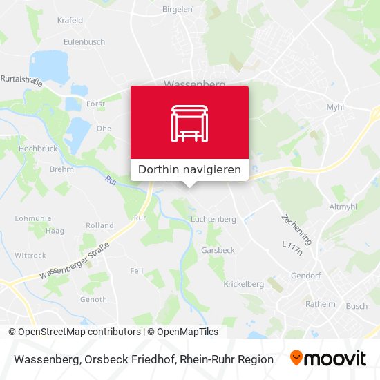 Wassenberg, Orsbeck Friedhof Karte