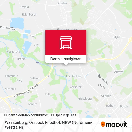 Wassenberg, Orsbeck Friedhof Karte