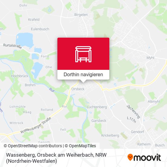 Wassenberg, Orsbeck am Weiherbach Karte