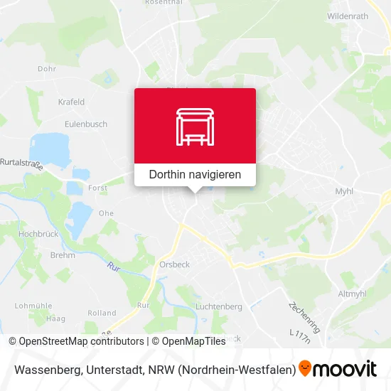 Wassenberg, Unterstadt Karte