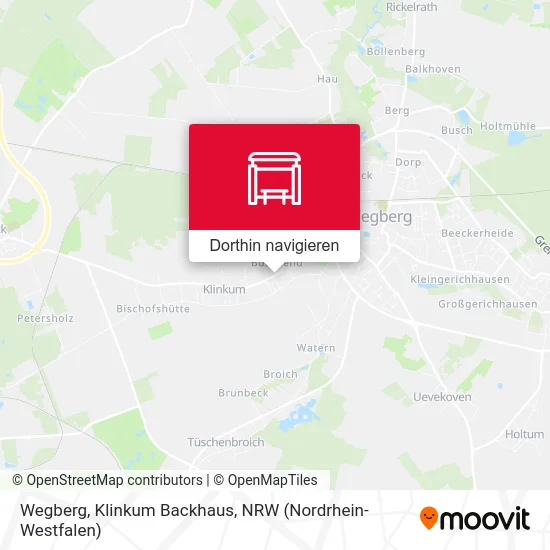 Wegberg, Klinkum Backhaus Karte