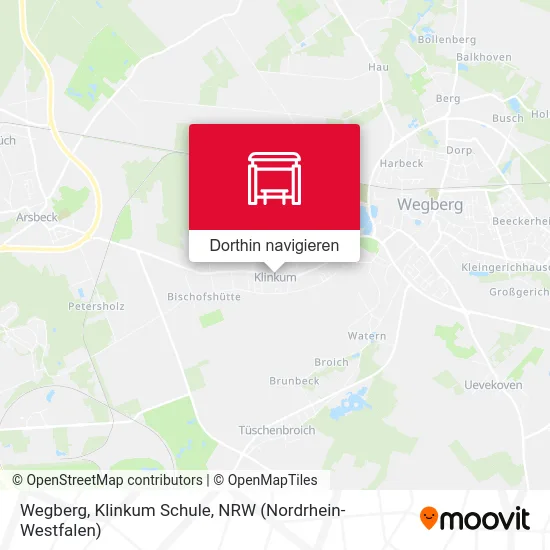 Wegberg, Klinkum Schule Karte