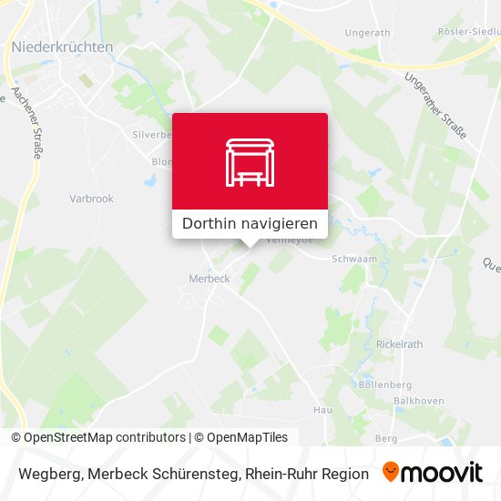 Wegberg, Merbeck Schürensteg Karte