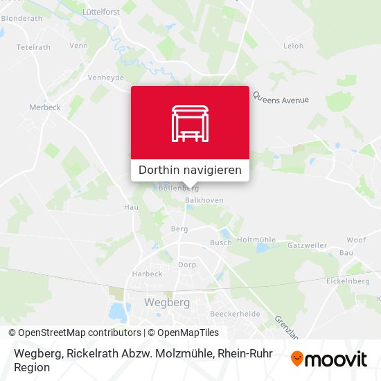 Wegberg, Rickelrath Abzw. Molzmühle Karte