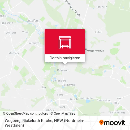 Wegberg, Rickelrath Kirche Karte