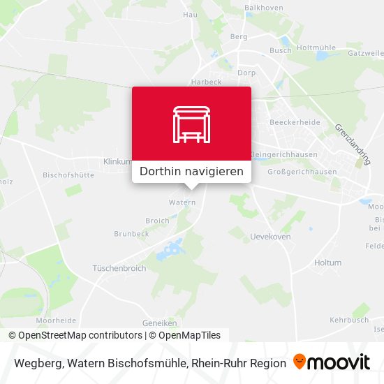 Wegberg, Watern Bischofsmühle Karte
