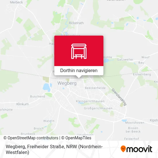 Wegberg, Freiheider Straße Karte