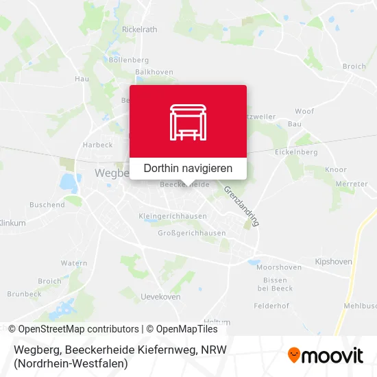 Wegberg, Beeckerheide Kiefernweg Karte