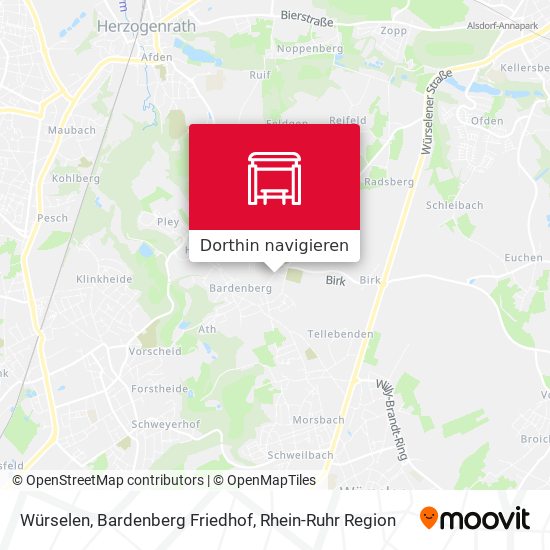 Würselen, Bardenberg Friedhof Karte