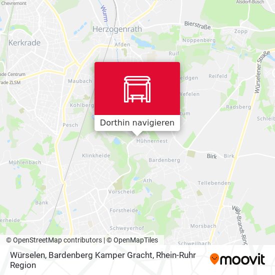 Würselen, Bardenberg Kamper Gracht Karte