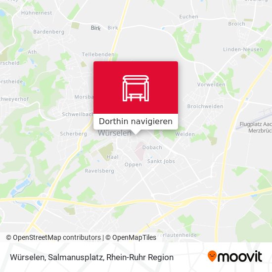 Würselen, Salmanusplatz Karte