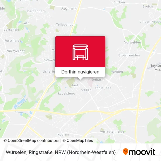 Würselen, Ringstraße Karte